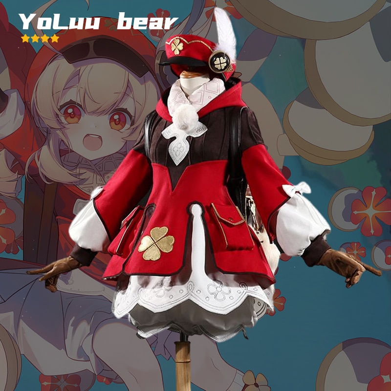 YoLuu bear 4 Ÿ  ڽ Ŭ ڽ ǻ 賶  Ź, Loli Ƽ ǻ  ũ īϹ Genshin Impact Cosplay Klee Cosplay Costume